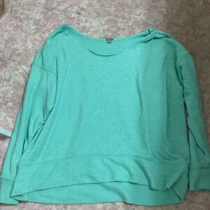 Aerie Mint Off-the-Shoulder Sweater